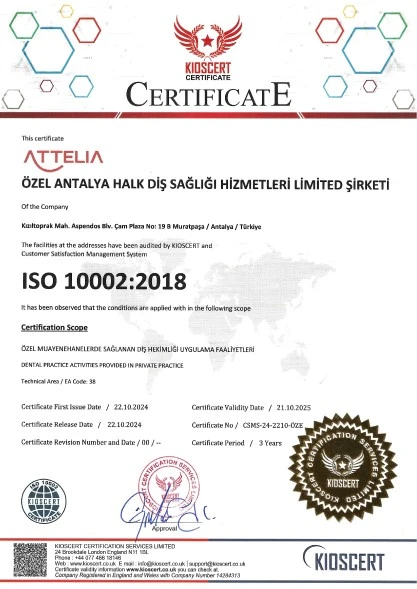 ISO 10002 Certificate