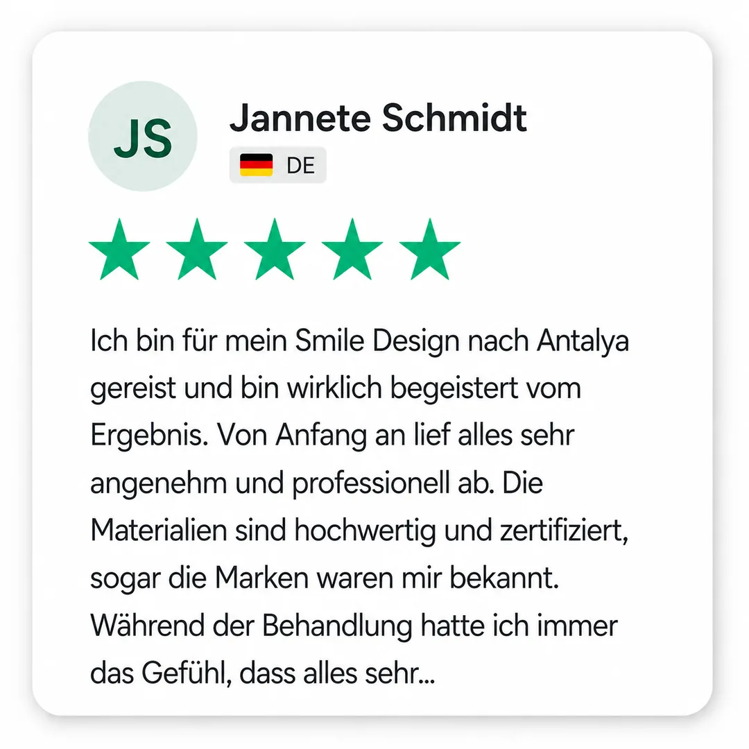 Auraliss Health Trustpilot review card from Jannete Schmidt